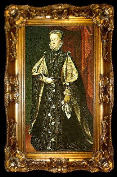 framed  SANCHEZ COELLO, Alonso anne of austria, queen of apain, ta009-2